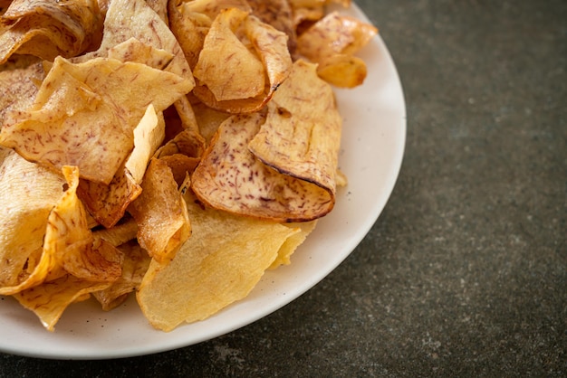 Krokante Zoete Taro Chips - Gezonde snack