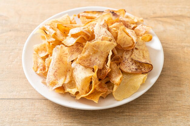 Krokante Zoete Taro Chips - Gezonde snack