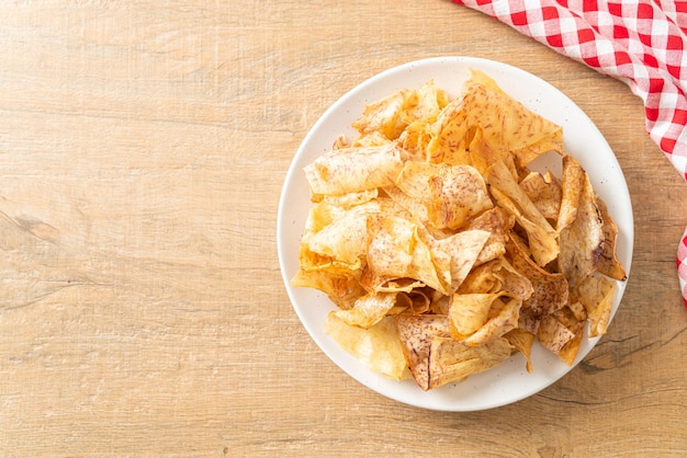 Krokante Zoete Taro Chips - Gezonde snack