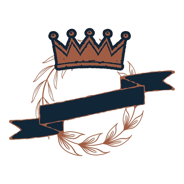 Kroonkrans embleem png doorzichtige achtergrond