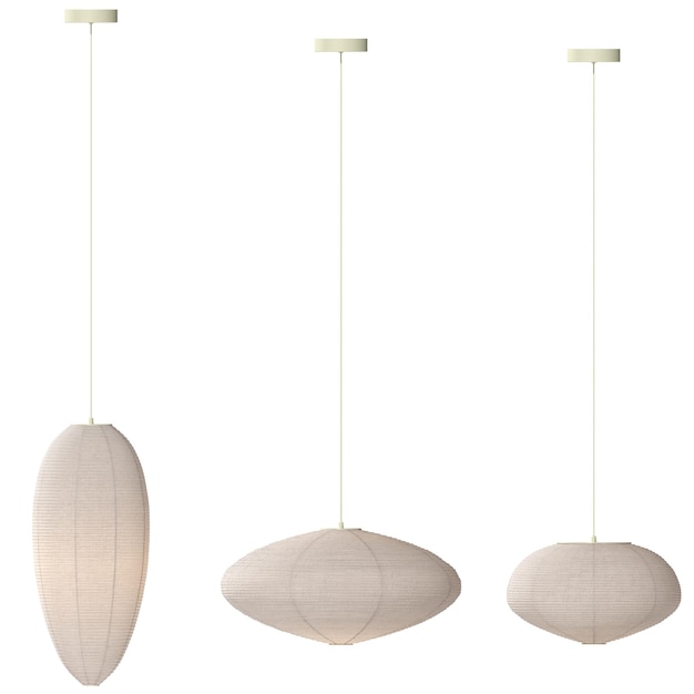 kroonluchter op het plafond geïsoleerd op witte achtergrond hangende lamp hanglamp 3D-illustratie