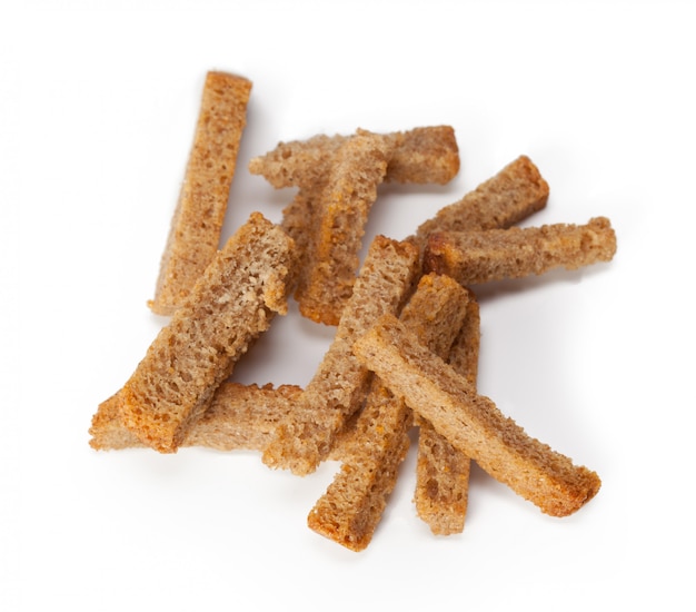 Kruimels van broodcroutons