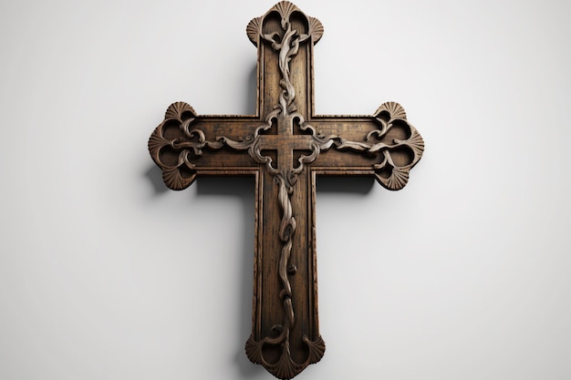 Kruis van christelijke religie orthodoxie en katholicisme goddelijke symbolen in de vorm van kruis Jezus Christus en God geloof ondertekenen Kerk en bidden religie en opstanding geloven thema