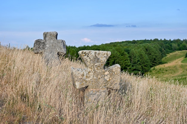kruisen op de plaats van oude kozakkengraven