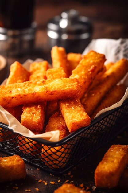 Kruisende verse aardappelfries