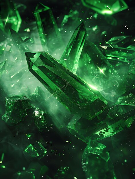 Krypton Light Flares met Noble Gas Flares en Green Color F Glowing Texture Y2K Collage Light Art