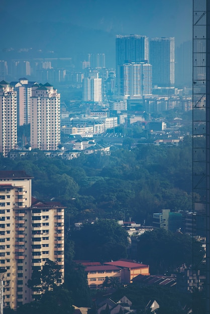 Skyline del centro città di kuala lumpur