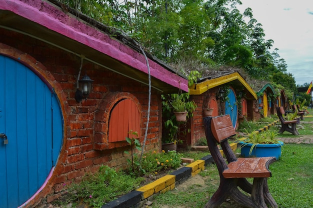 Kuala Selangor Malaysia April 2nd 2021The hobbit houses located in Kuala Selangor Malaysia Selective focus