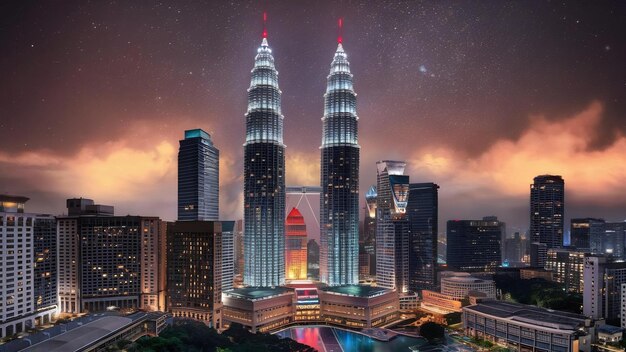 Photo kualalumpur skyline at malaysia