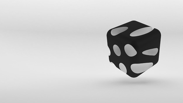 Kubus isometrische logo concept op witte achtergrond. 3D-rendering.