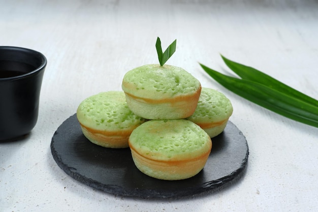 kue apam or apem indonesian traditional sweet snack.