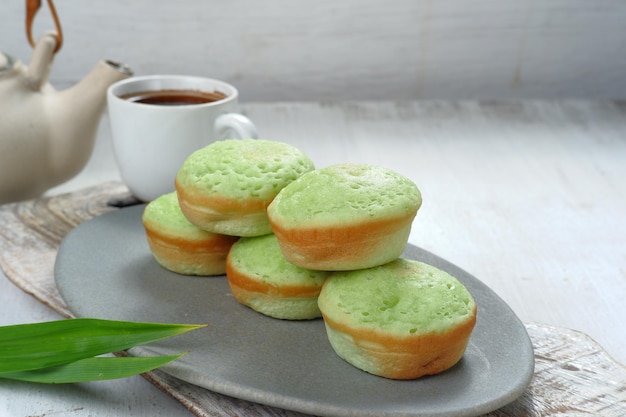 kue apam or apem indonesian traditional sweet snack.