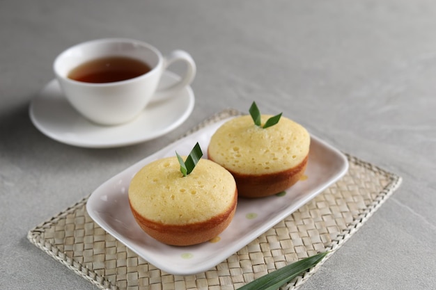 Kue Apem Jawa is Indonesian traditional snack, made from rice flour, coconut milk, and sugar