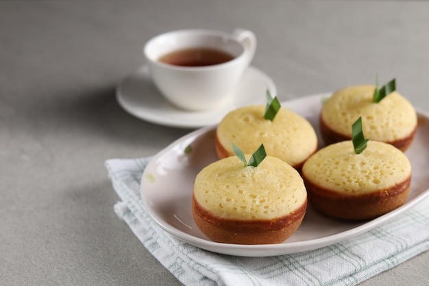 Kue Apem Jawa is Indonesian traditional snack, made from rice flour, coconut milk, and sugar