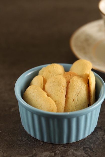 Kue Lidah Kucing or Cat's Tongue. Thin Cookies with Sweet Taste and Crispy