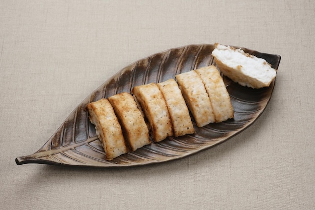 Kue Pancong Gandos or Bandros is an Indonesian traditional snack Selected focus