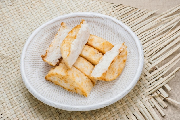 Kue Pancong Gandos or Bandros is an Indonesian traditional snack Selected focus