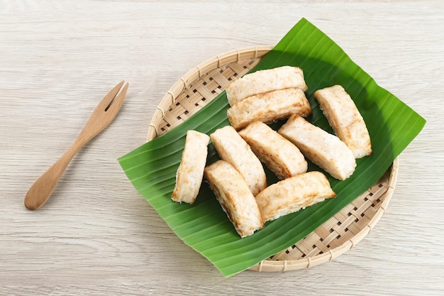 Kue Pancong Gandos of Bandros is een Indonesische traditionele snack gemaakt van rijstmeel