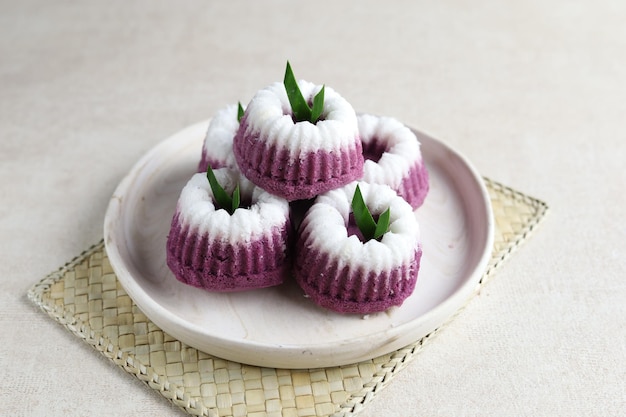 Kue Putu Ayu is Indonesian Traditional steamed cake made from rice flour