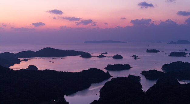 Kujukushima at sunset