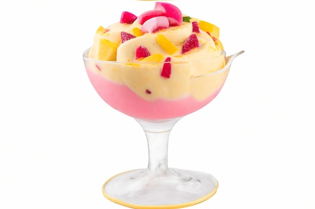 Kulfi falooda op witte achtergrond