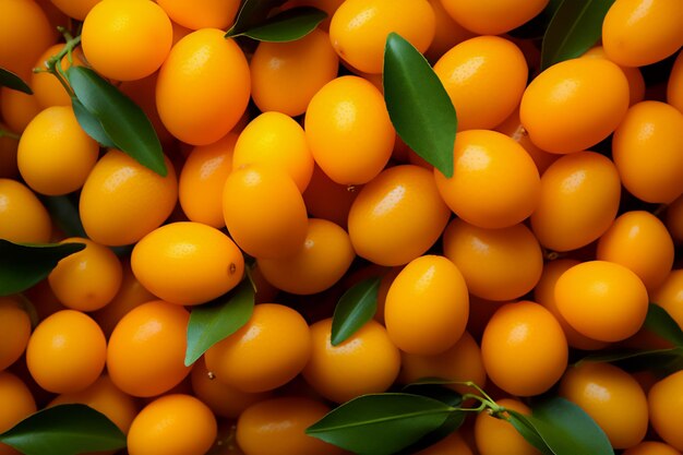 Kumquat background pile of cumquats