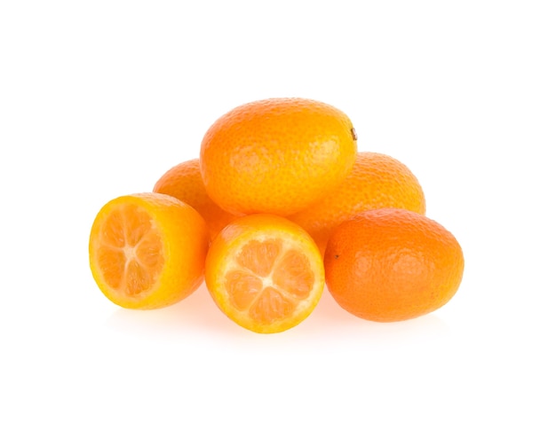 Kumquat,cumquat fruit isolated on white background