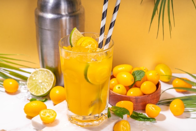 Kumquat lemonade drink