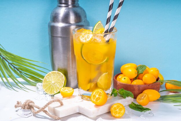 Kumquat lemonade drink