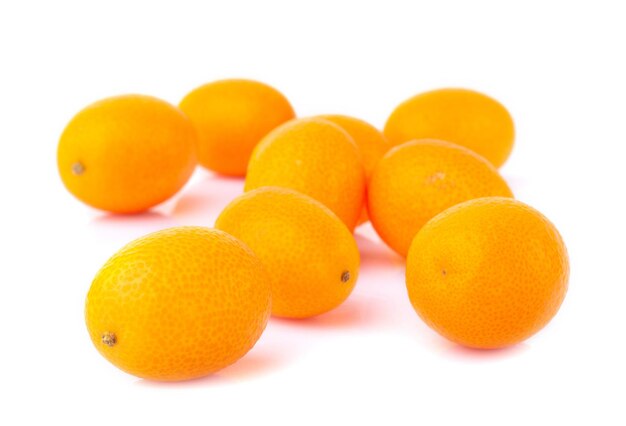 Kumquats isolated on white background