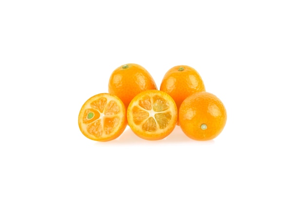 Kumquats isolated on white background