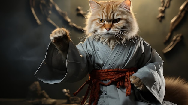 Kungfu kat vaste achtergrond