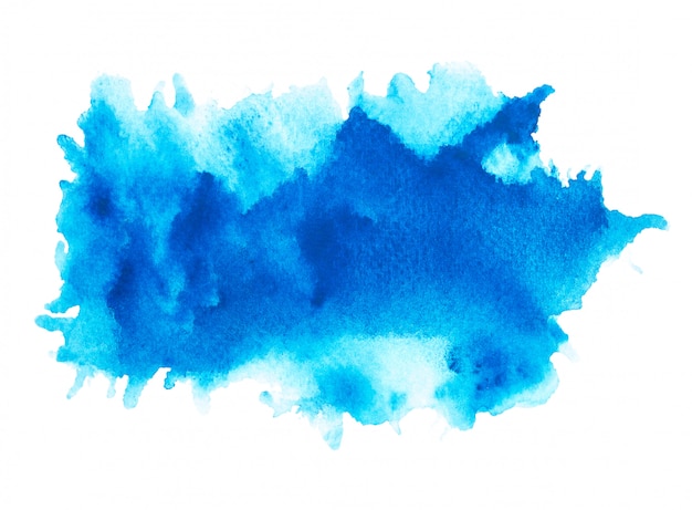 kunst blauwe waterverf.