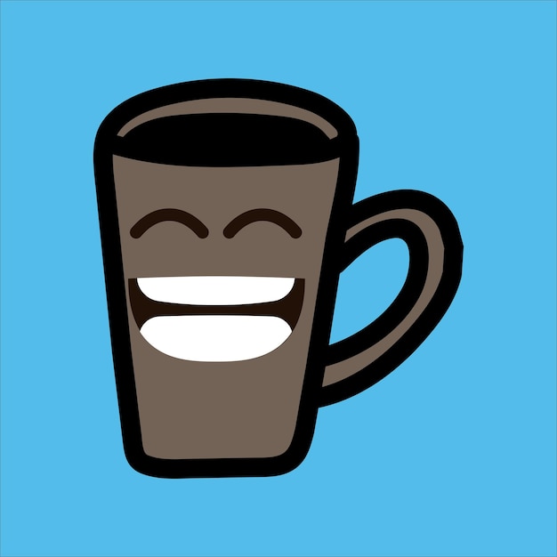 Kunst illustratie pictogram logo hand loting symbool ontwerp concept doodle van drankje glas kawaii