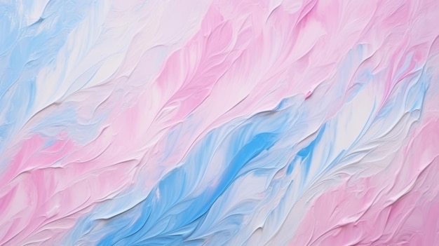 Kunst olie en acryl smear blot doek schilderen muur abstracte textuur roze blauwe witte kleur vlek