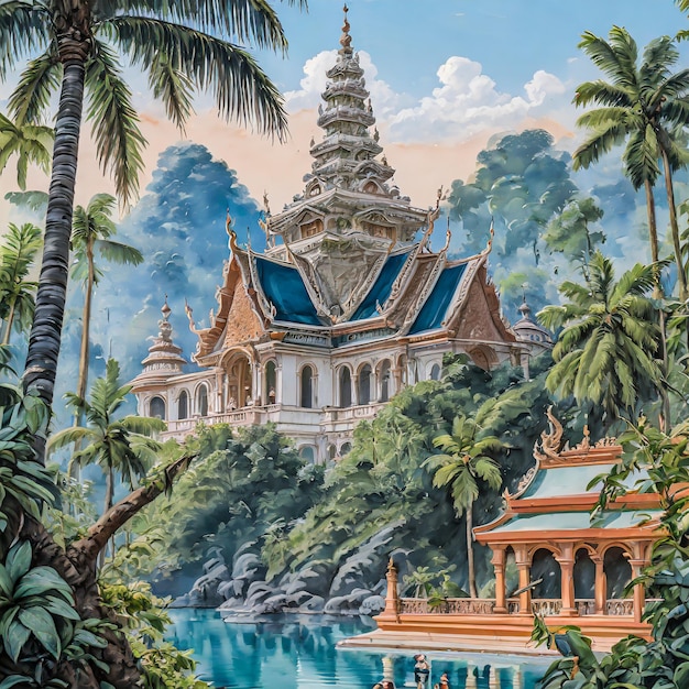 Foto kunst uit de jungle van cambodja