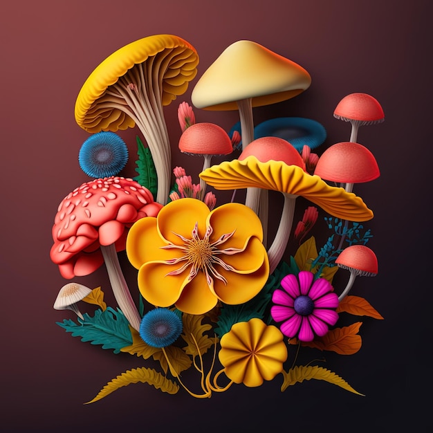 Foto kunst van paddenstoelen