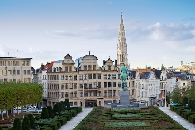 Kunstbergen en stadsbeeld van brussel, belgië