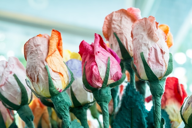 Kunstbloemen gemaakt van papier