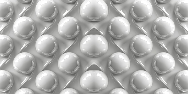 Kunstillustratie abstracte lichte 3D-achtergrond met witte ballen