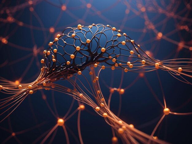 Kunstmatig neuron in het concept van kunstmatige intelligentie