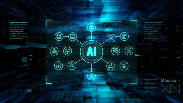 Kunstmatige intelligentie AI Toekomstige technologie Concept visualisatie
