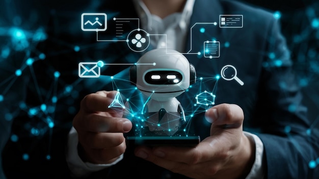 kunstmatige intelligentie die om hulp vraagt geautomatiseerde achtergronden big data cloud computing