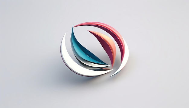 Foto kunstmatige intelligentie logo minimalistische 3d ai eenvoudige en witte achtergrond ultra hoge kwaliteit