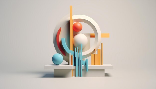 Kunstmatige intelligentie Logo Minimalistische 3d AI eenvoudige en witte achtergrond Ultra hoge kwaliteit