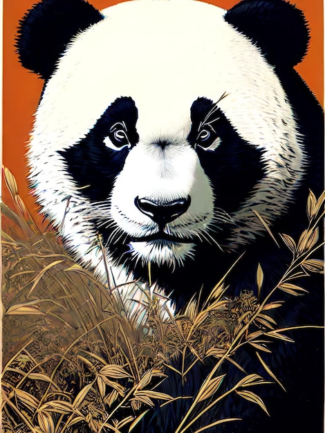 kunstmatige intelligentie panda-ontwerp en kunst