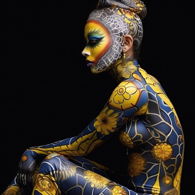 Kunstmatige uitdrukkingen die diversiteit en schoonheid vieren door middel van make-up en portretten