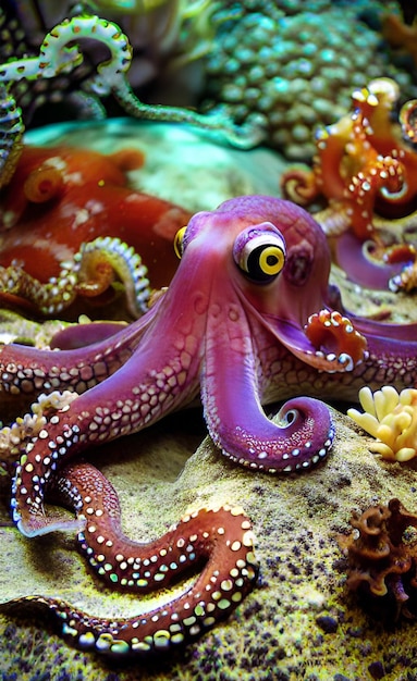 Foto kunstwerk octopus