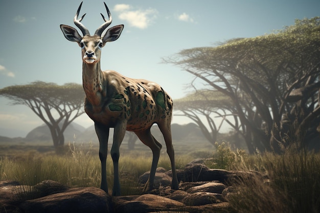 Foto kunstzinnige afbeeldingen van zuid-afrikaanse wilde dieren inte 00036 00
