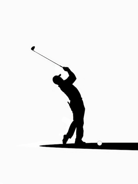 Kunstzinnige golfswing met splash-effect